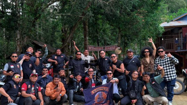 Touring komunitas motor Barings di Riam Parangek Bengkayang Kalimantan Barat