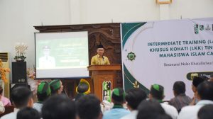 Wali Kota Pontianak Edi Kamtono saat menghadiri penutupan Latihan Kader II HMI Pontianak