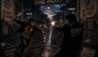 Ilustrasi lokasi dugaan penembakan dan pembacokan di Gang Angket Tanjung Hilir Pontianak yang masih dalam penyelidikan polisi.