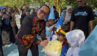 Bupati Kubu Raya Sujiwo menghadiri kegiatan Gemarikan di TK Angkasa Lanud Supadio.