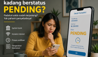 Ilustrasi transaksi pending di Mobile Banking Bank Kalbar saat transfer atau pembayaran digital.