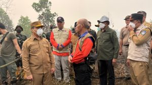 Ria Norsan meninjau lokasi karhutla di Kubu Raya