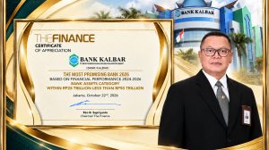 Bank Kalbar meraih The Finance Award 2026 dengan predikat Sangat Bagus dan nilai 91,85