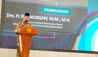 Ria Norsan dalam rapat koordinasi Gugus Tugas Reforma Agraria Kalimantan Barat.